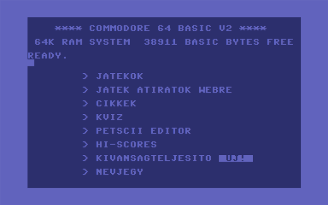 Commodore64 retró oldal Commodore64 retró oldal